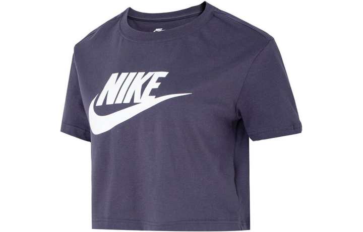 Nike Nike Sportswear Essentials Crop Tops Women's Purple Crew Neck Moderate