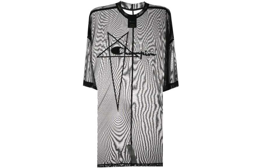 RICK OWENS RICK OWENS/RO x Champion Drop Shoulder Sleeve T Shirt Women's