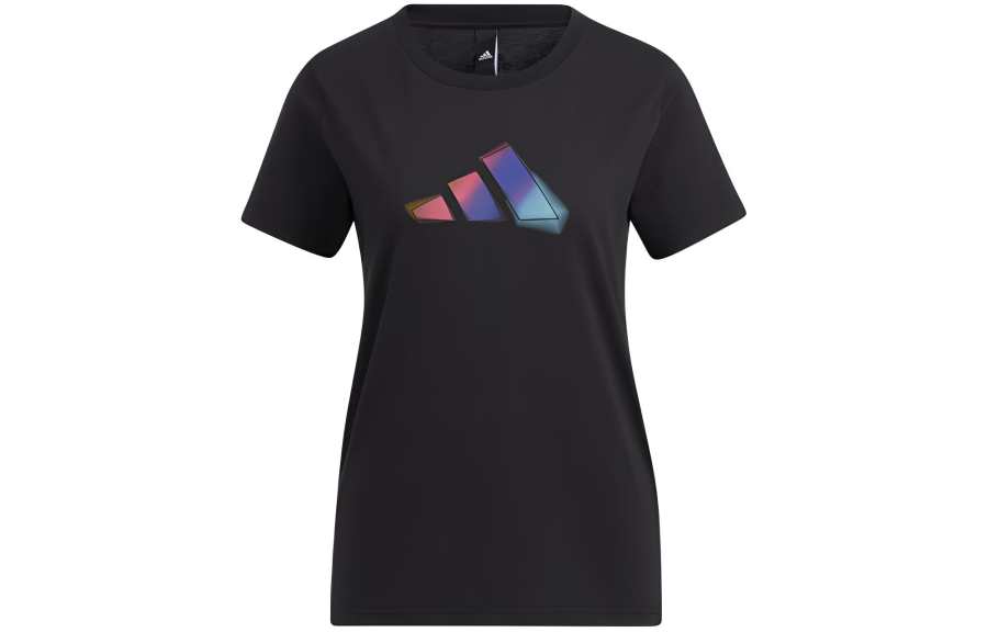 Adidas Adidas T Shirts Women's Black Crew Neck Moderate Straight Fit