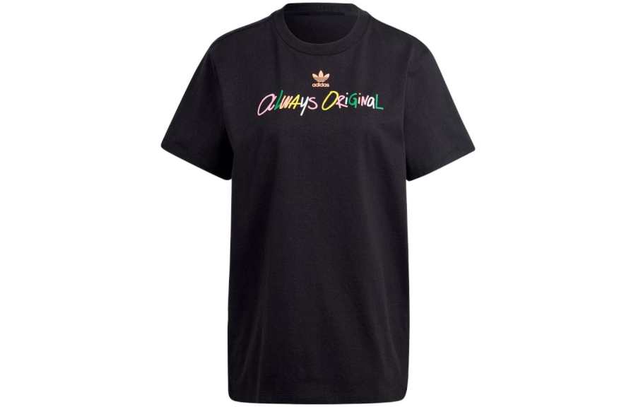 Adidas Originals Drop Shoulder Sleeve T Shirt Women's Black