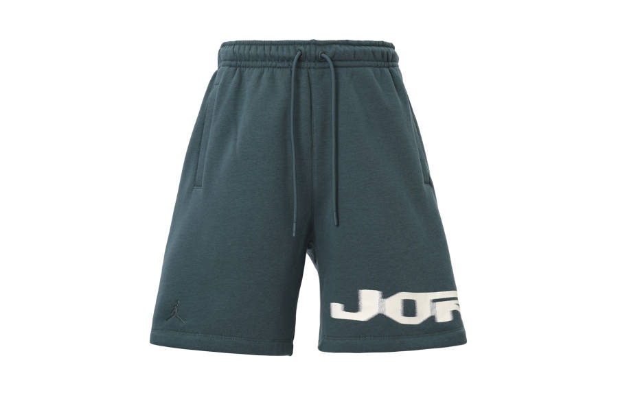 Jordan Jordan MVP Lace Up Fleece Lined Letter Comfortable Sports Casual Shorts Men's Oxidized Green/Sail White