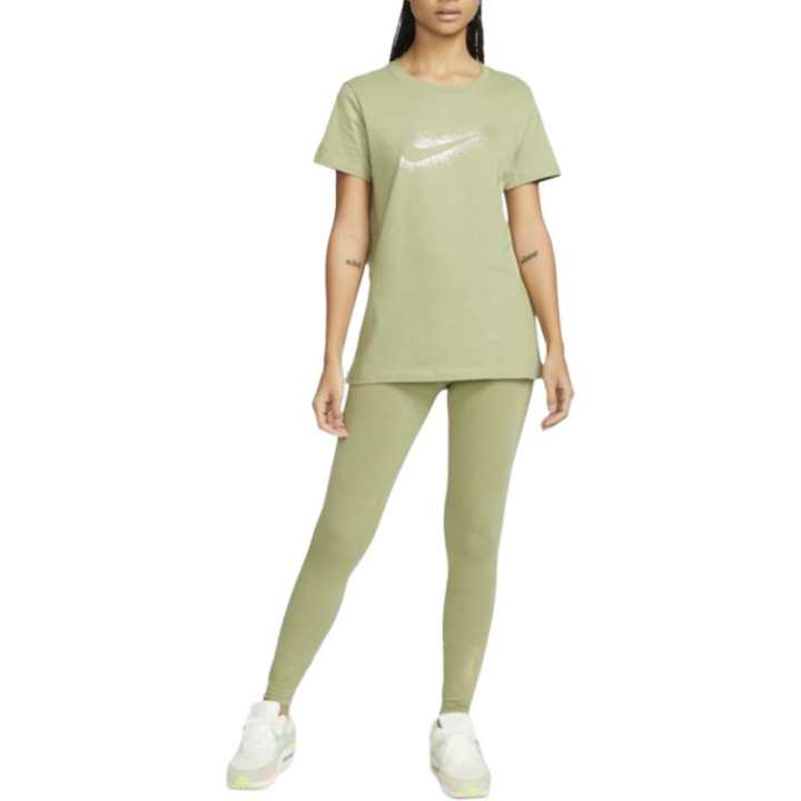 Nike Nike T Shirts Women's Green Crew Neck Thin
