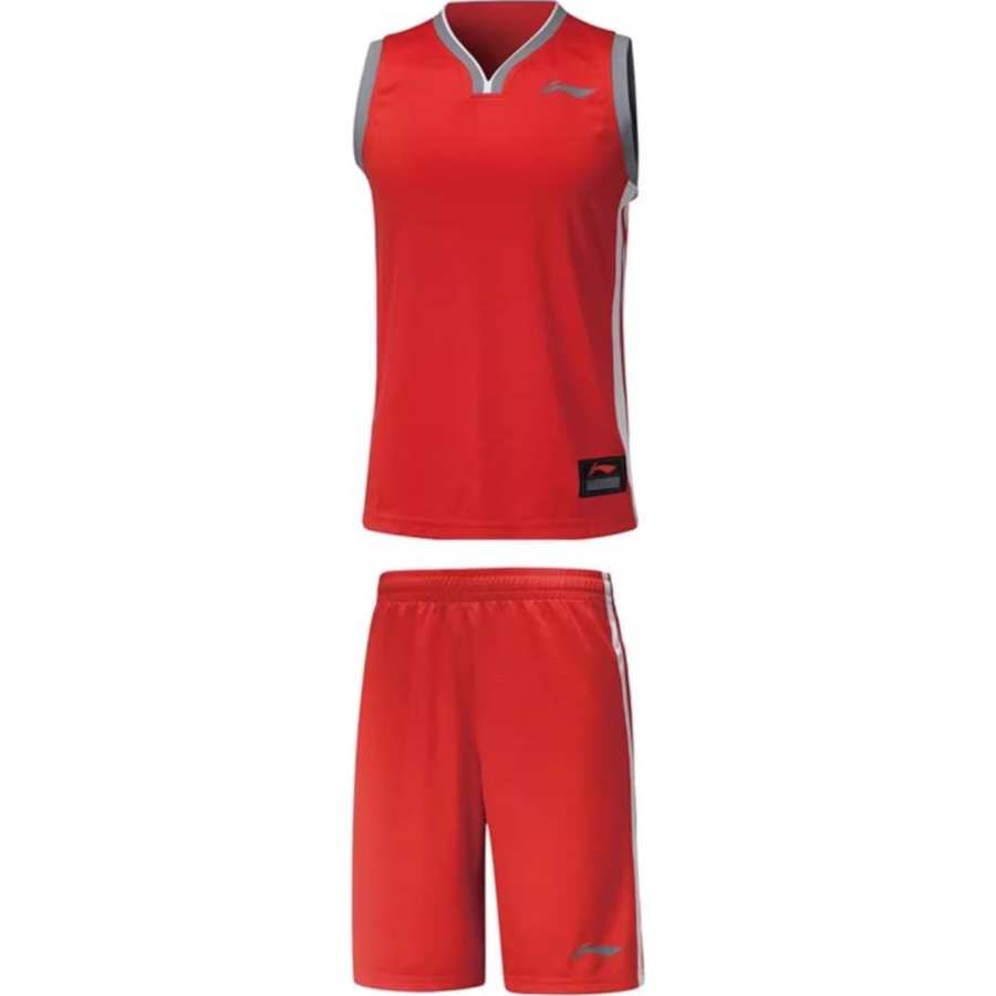 Li-Ning Li Ning Basketball Suit Men's New Basic Red
