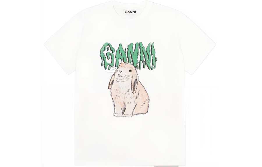 Ganni Rabbit logo T-shirt