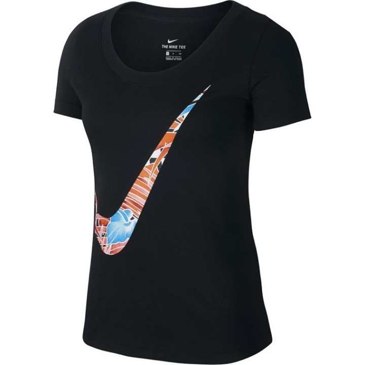 Nike Nike T Shirts Women's Black Crew Neck Moderate Straight Fit