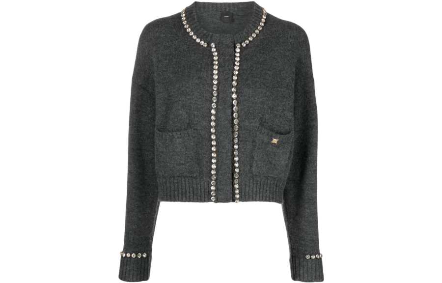 PINKO 【Previous Season】crystal-embellished wool cardigan