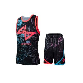 Anta Basketball Collection Basketball Suit Men's Basic Black/Calorie Red