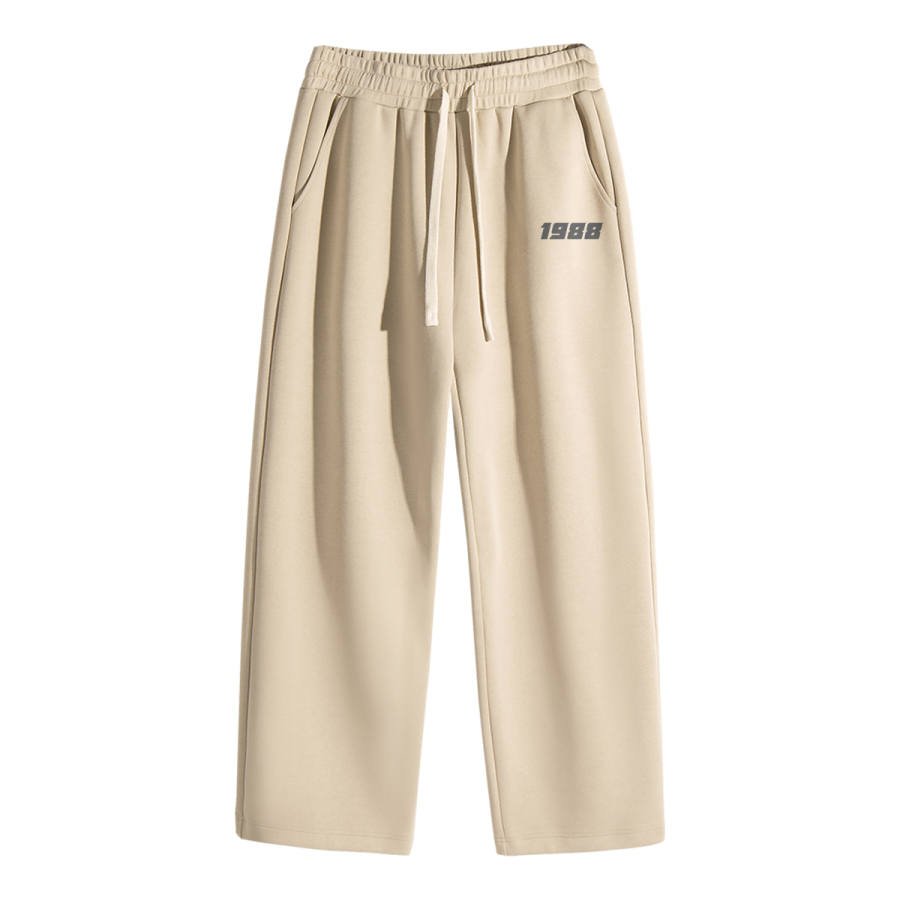 MINISO Casual Pants Unisex Thickened And Fleece Lined Straight Fit Pants