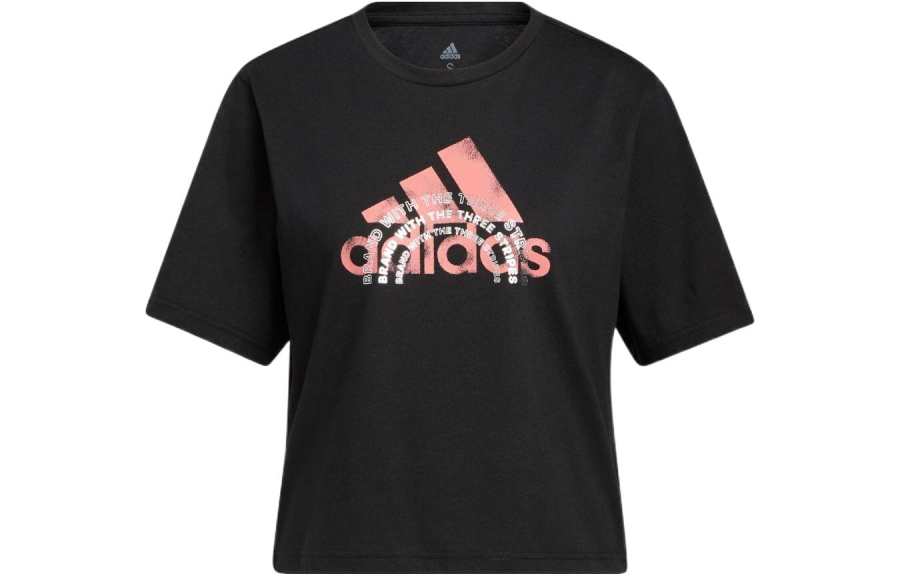 Adidas Adidas T Shirts Women's Black Crew Neck Moderate Straight Fit