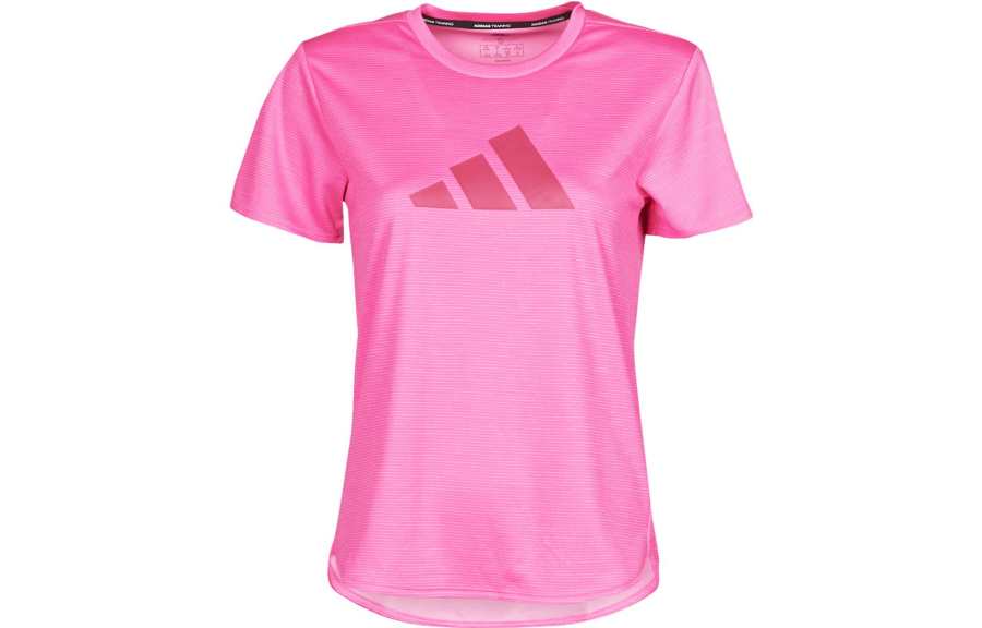 Adidas Adidas T Shirts Women's Rose Red Crew Neck Moderate Straight Fit