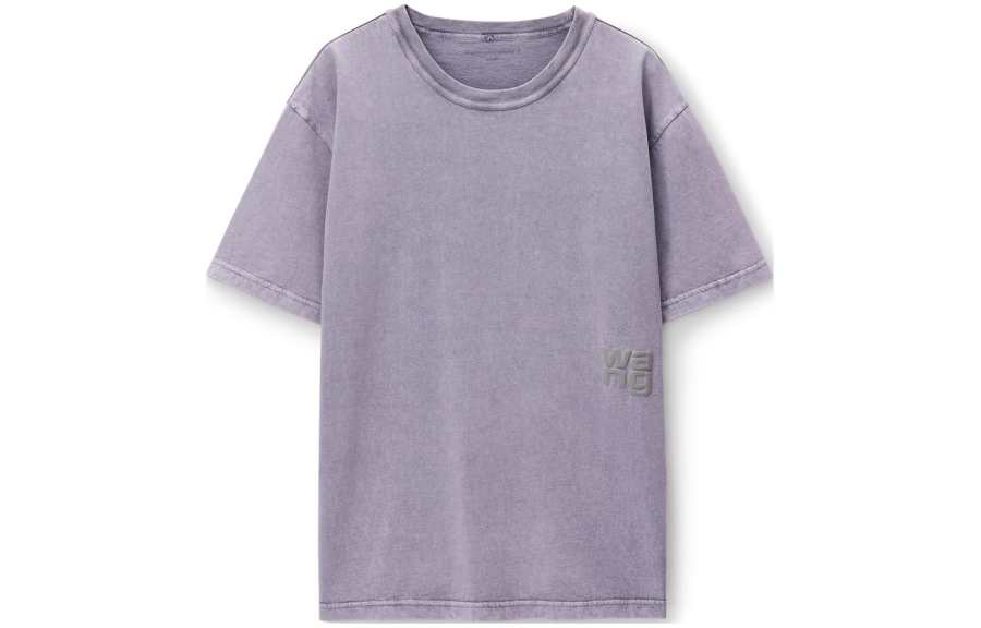 Alexander Wang Drop Shoulder Sleeve T Shirt Women's Purple