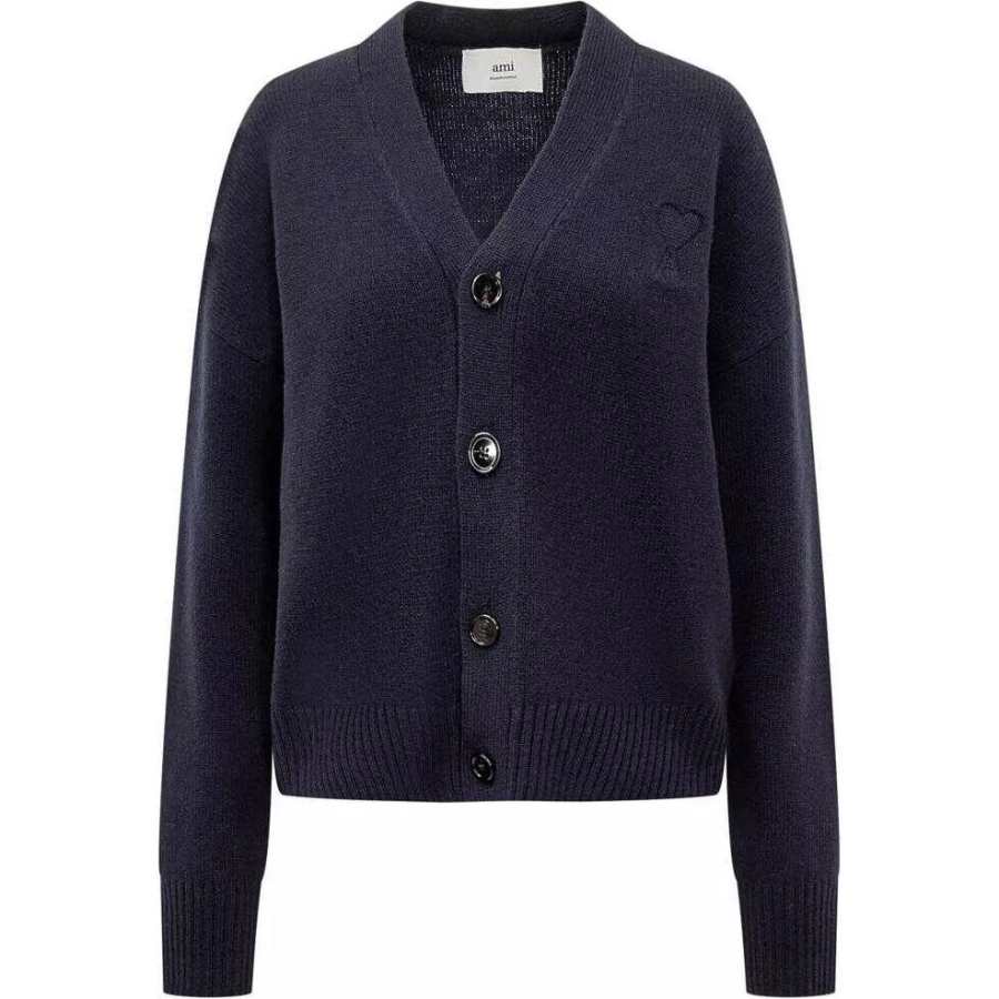 AMIPARIS Ami Paris Ami De Coeur Buttton Up Cardigan