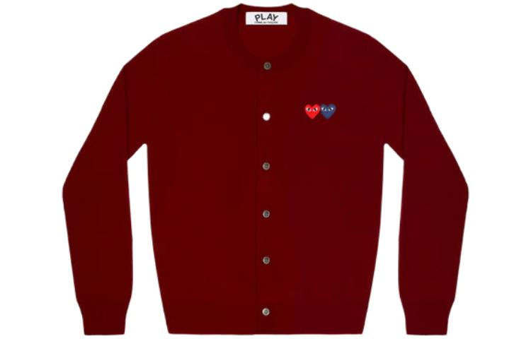 CDG Play Sweater Women's Burgundy