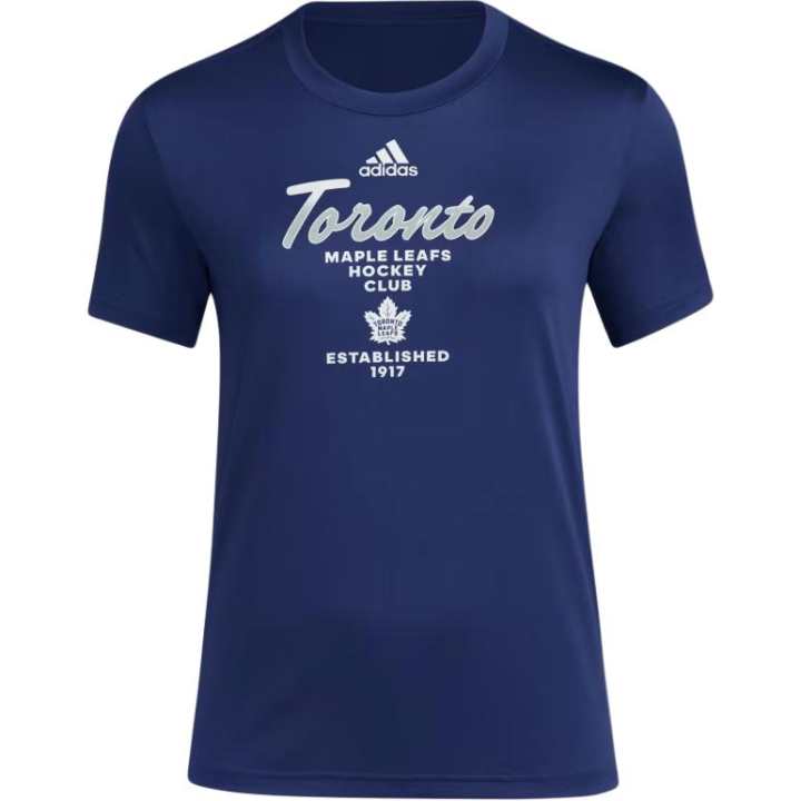 Adidas Adidas Maple Leafs T Shirts Women's Blue Crew Neck Moderate Other