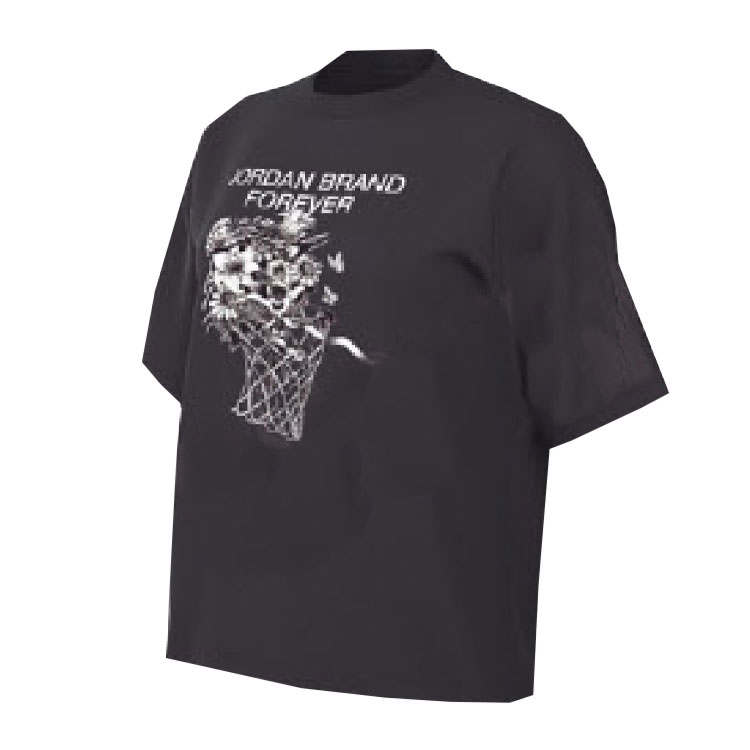 Jordan Jordan T Shirts Women's Gray Crew Neck Moderate Straight Fit