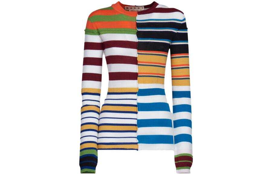 MARNI MARNI Striped Crewneck Long Sleeve Top