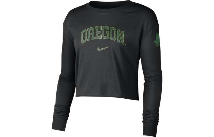 Nike Nike Crop Tops Women's Black Crew Neck Moderate