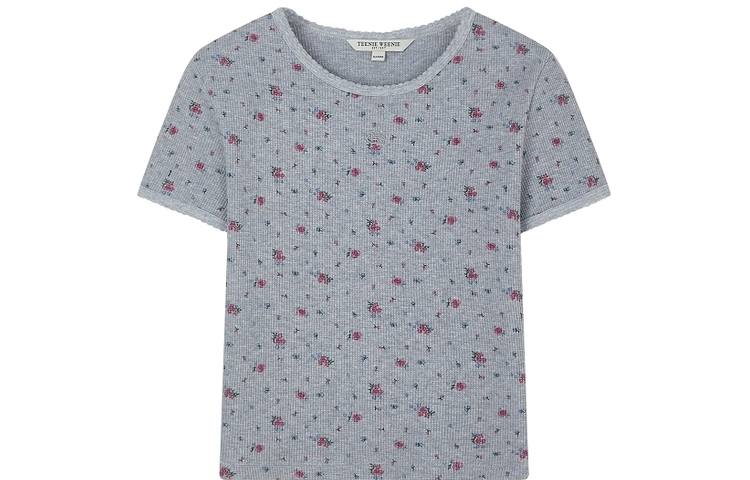 Teenie Weenie T Shirts Women's Crew Neck Moderate Straight Fit