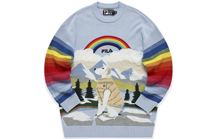 FILA Sweaters Women's All Over Print Crew Neck Moderate Other