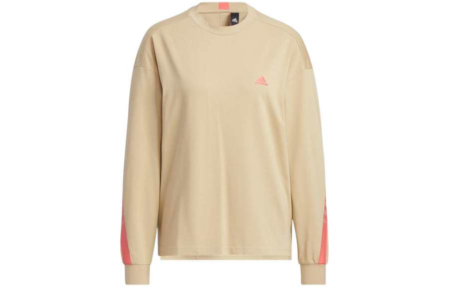 Adidas Adidas T Shirts Women's Beige Crew Neck Moderate Straight Fit