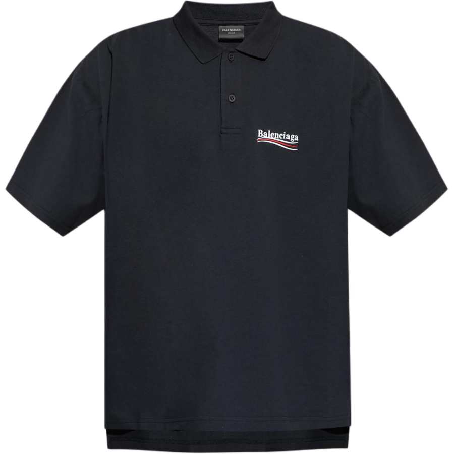 Balenciaga Logo Embroidered Short Sleeved Polo Shirt