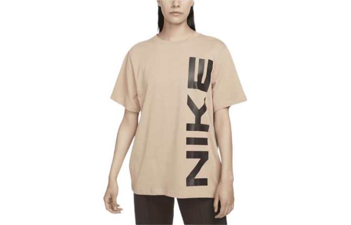 Nike Nike Drop Shoulder Sleeve T Shirt Women's Khaki