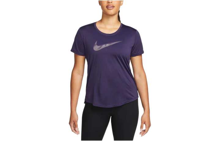 Nike Nike T Shirts Women's Purple Crew Neck Moderate Straight Fit