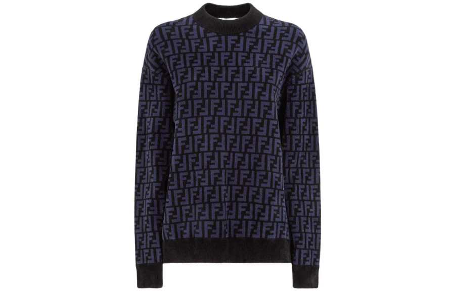 FENDI SS22 Sweater Women's Purple Blue