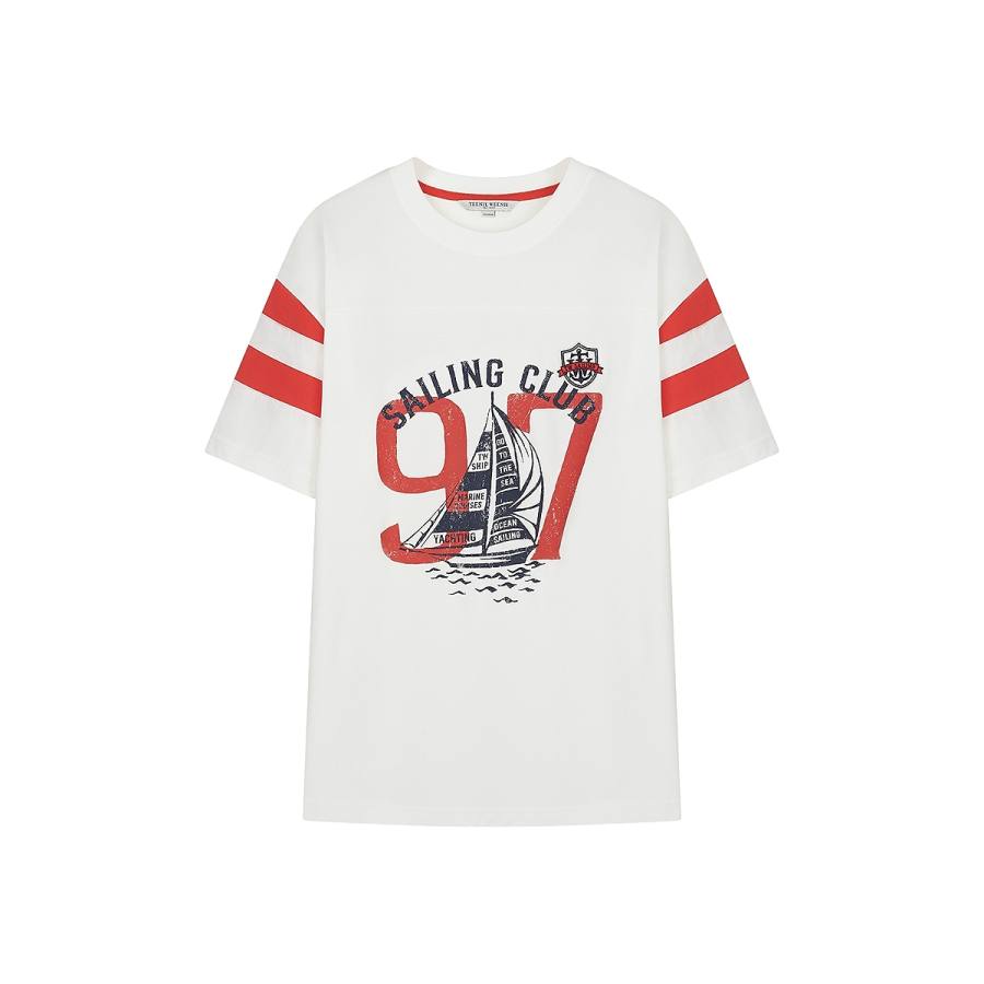 Teenie Weenie T Shirts Women's Crew Neck Moderate Straight Fit