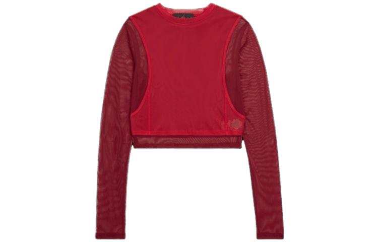 Jordan Jordan X Teyana Taylor Crop Tops Women's Dark Red Crew Neck Moderate