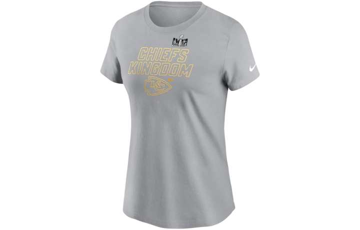 Nike Nike T Shirts Women's Gray Crew Neck Moderate Straight Fit