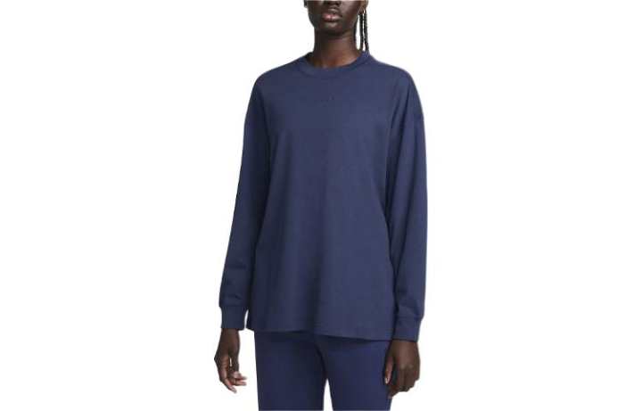 Nike Nike Drop Shoulder Sleeve T Shirt Women's Marine Blue