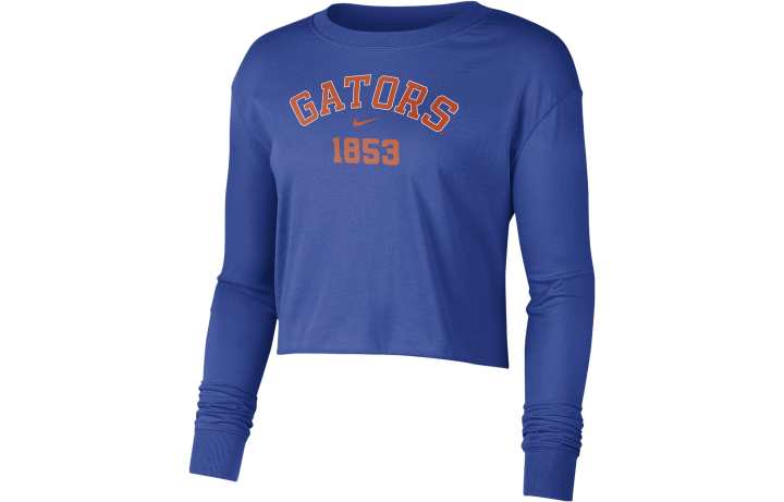 Nike Nike Crop Tops Women's Blue Crew Neck Moderate