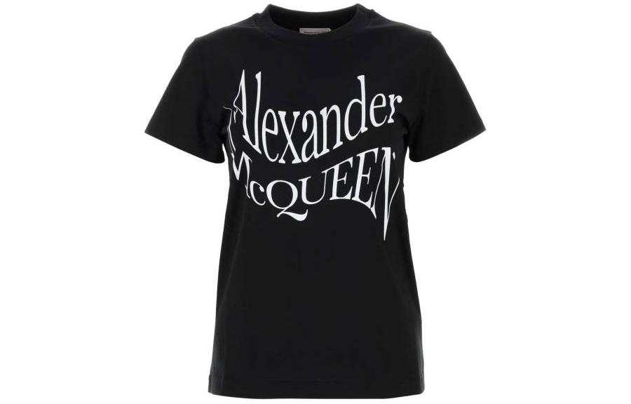 Alexander McQueen Logo Printed Crewneck T Shirt