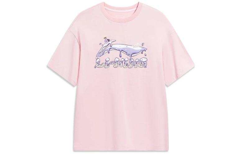 Li-Ning Li Ning Sports Fashion Collection T Shirt Women's Light Water Pink