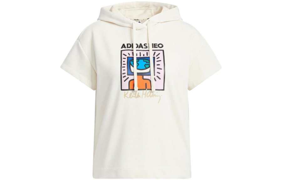 Adidas Neo x Keith Haring Drop Shoulder Sleeve T Shirt Women's White