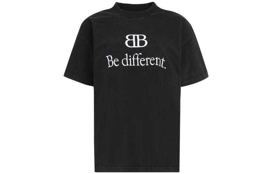 Balenciaga Drop Shoulder Sleeve T Shirt Women's Black