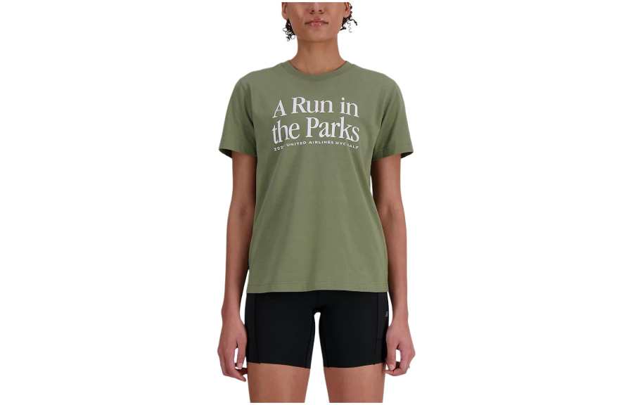 New Balance New Balance United Airlines NYC Regular Sleeve T Shirt Women's Olive