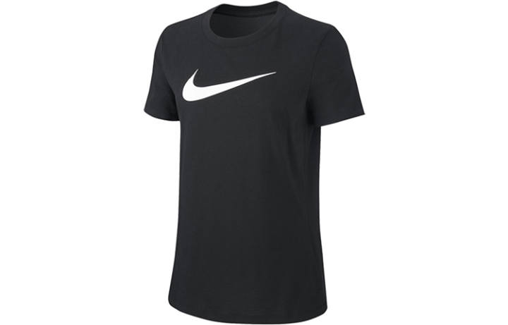 Nike Nike T Shirts Women's Black Crew Neck Moderate Straight Fit