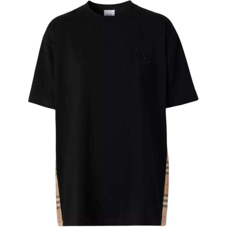 Burberry FW22 Loose Fit Short Sleeved T Shirt Women's Black 80615521