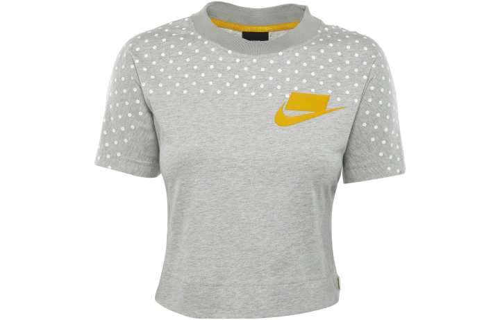 Nike Nike Crop Tops Women's Gray Crew Neck Moderate