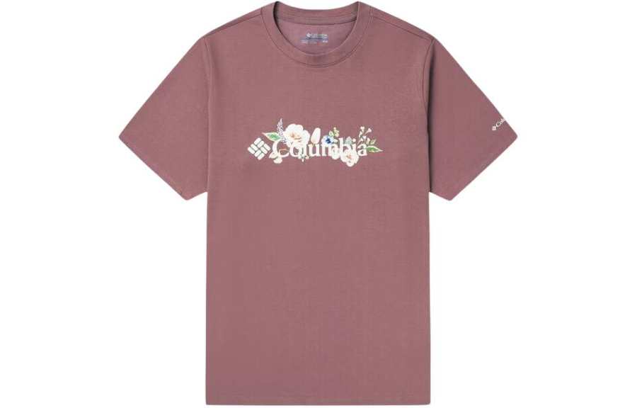Columbia T Shirts Women's Rose Crew Neck Moderate Straight Fit