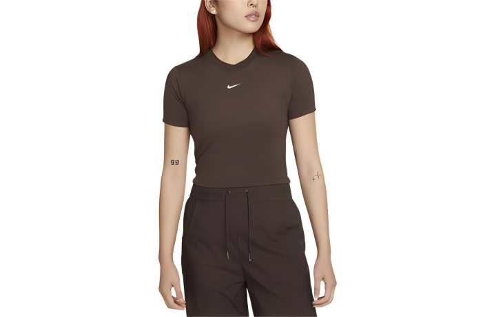 Nike Nike Sportswear Essentials T Shirt Women's Dark Brown