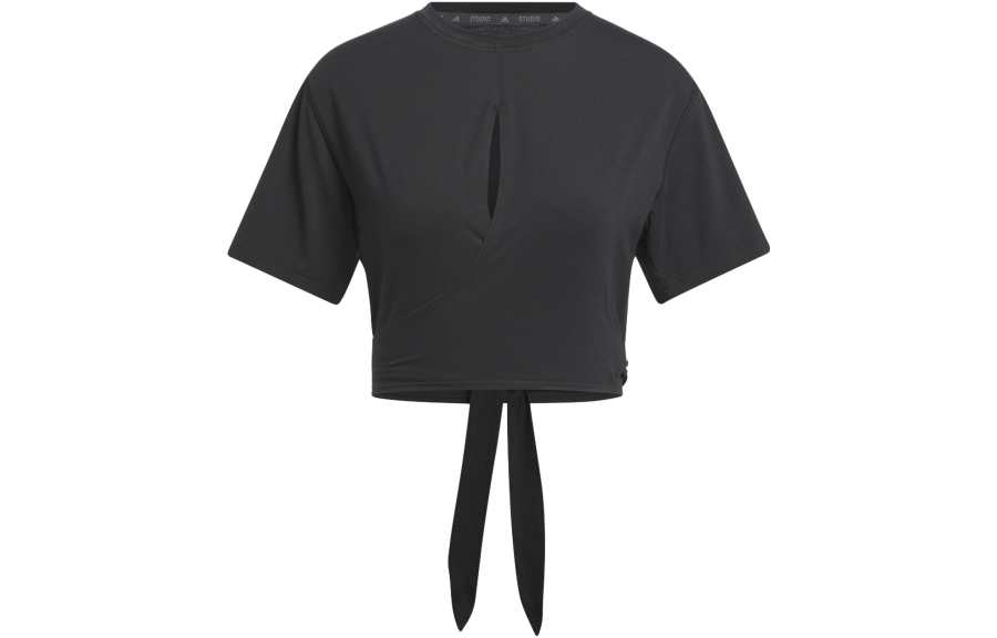 Adidas Adidas Yoga T Shirts Women's Black Crew Neck Moderate