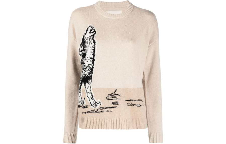 EMPORIO ARMANI Sweaters Women's Ecru Crew Neck Moderate Other