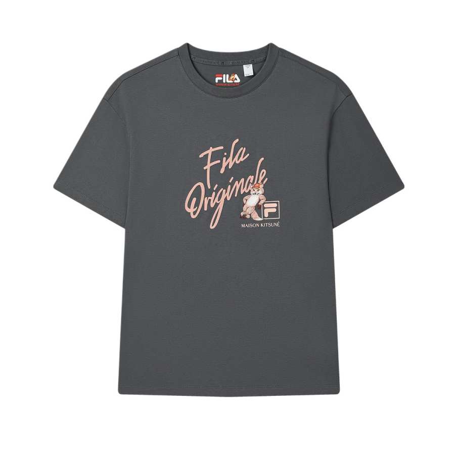 FILA x MAISON KITSUNE ORIGINALE T Shirt Women's Silent Gray