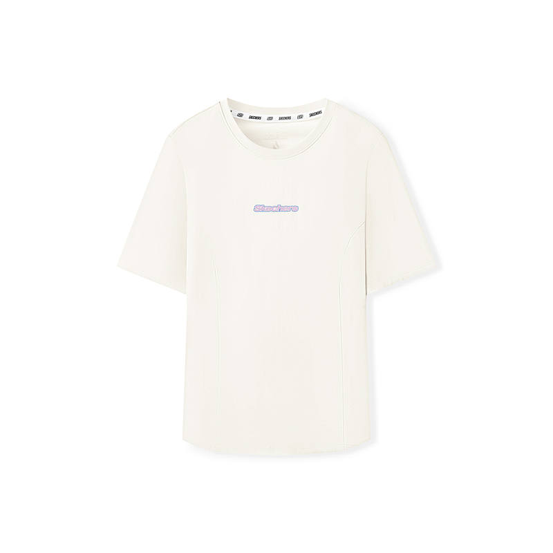 Skechers Sports Life Collection SS25 T Shirt Women's Marshmallow White