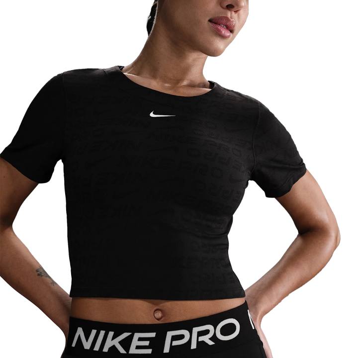 Nike Nike Pro Women's Dri-FIT Short-Sleeve Cropped Jacquard Top