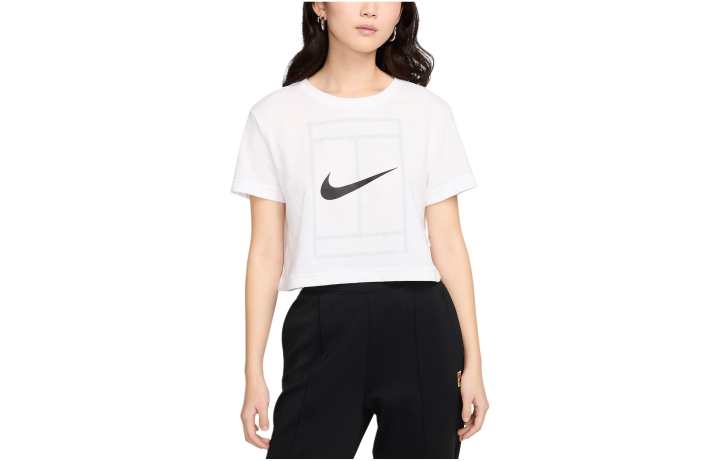 Nike Nike Crop Tops Women's White Crew Neck Moderate