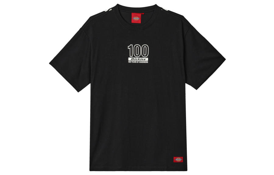 Dickies T Shirts Women's Black Crew Neck Moderate Straight Fit